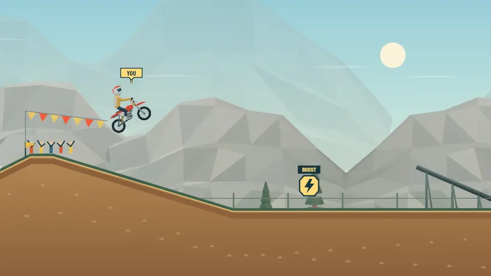 Dirt Rush, the Nines dirt bike racing game