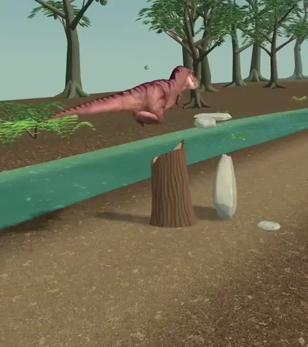 Tiny Rex, the Nines 3D dinosaur forest runner